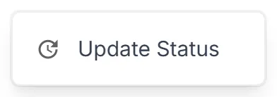 The "Actions" menu on the "Snippets" tab of "Exposed Credentials" with one record selected, including "Update Status".